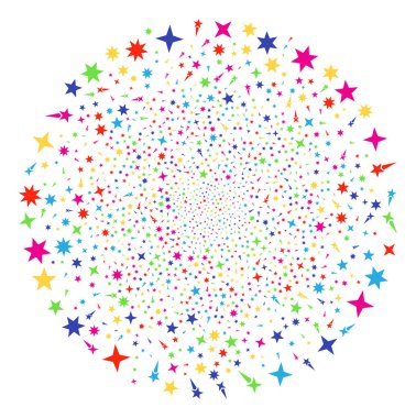 Konfeti yıldız dekorasyon yuvarlak küme