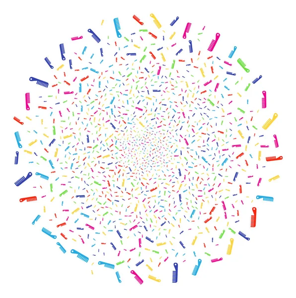 Cluster explosant peigne — Image vectorielle