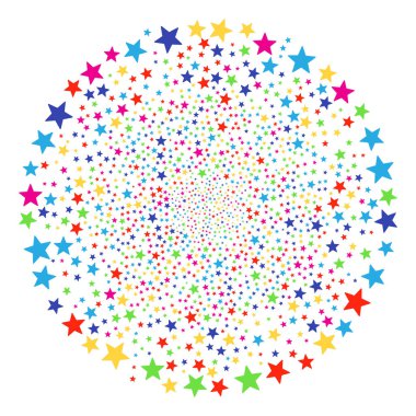 Havai fişek yıldız dekorasyon yuvarlak küme