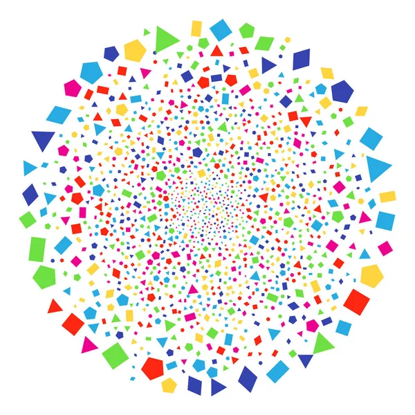 Gevulde geometrische veelhoek Salute Cluster — Stockvector