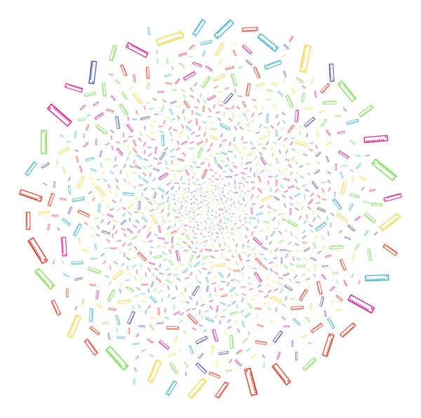 Décoration de règle de longueur Cluster sphérique — Image vectorielle