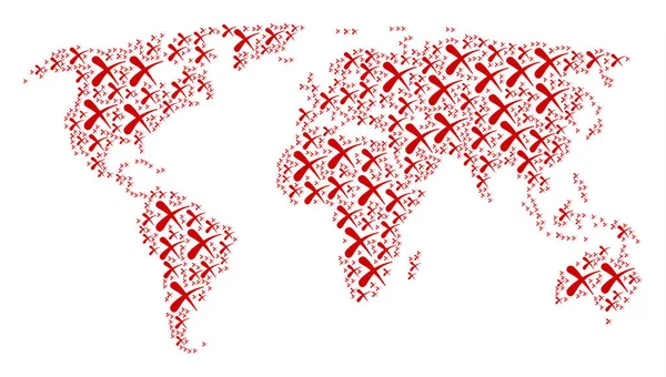 Globales Kartenmuster der gelöschten Objekte — Stockvektor