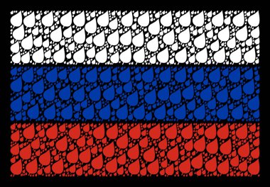 Rus bayrağı kolaj bitki yaprak nesneleri