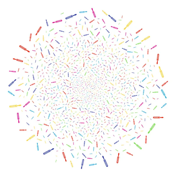Tournevis feux d'artifice rond Cluster — Image vectorielle