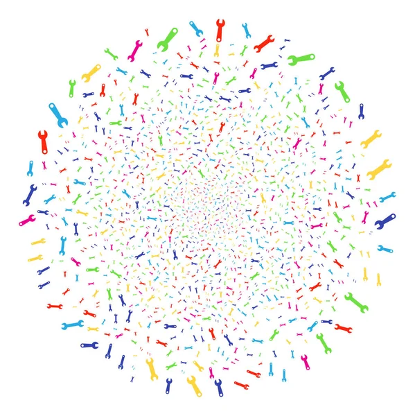 Symboles de clé Sphère éclatée — Image vectorielle