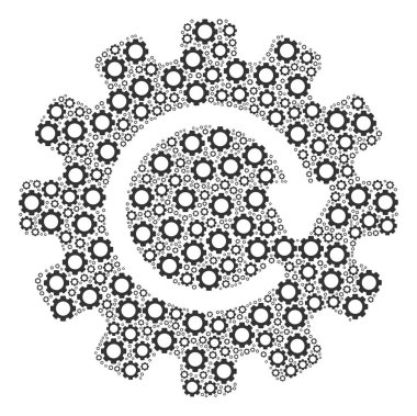 Gearwheel döndürme çarkları bileşimi