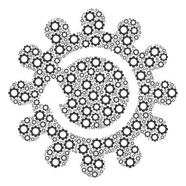 Vites dişli döndürme kolaj