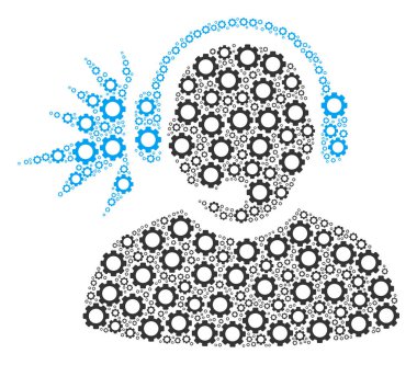 Operatör kulaklık sinyal kompozisyon SMM