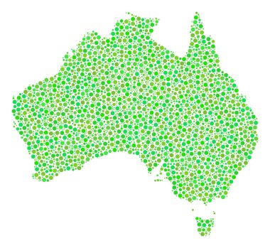 Avustralya harita kompozisyon küçük daire