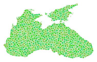 Karadeniz harita mozaik nokta