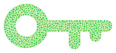 Küçük daire anahtar mozaiği