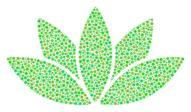 Lotus çiçeği kolaj küçük daire