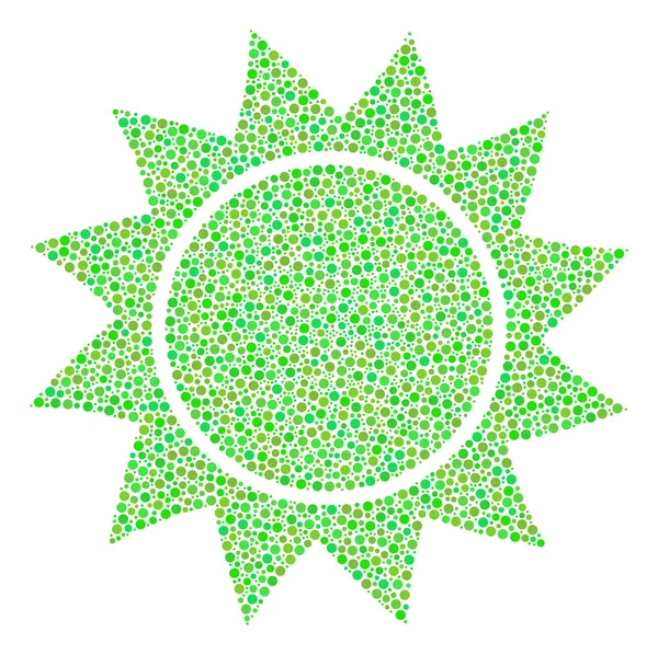 Sun Collage of Dots — Stock Vector