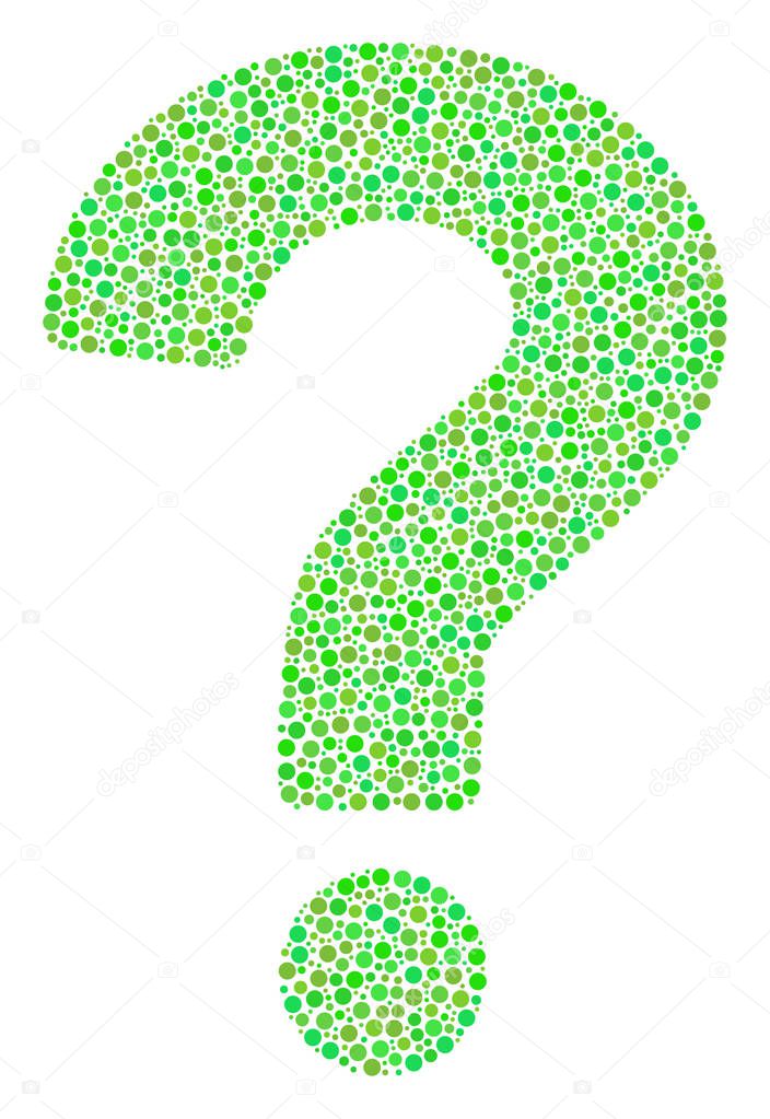 Question Collage of Small Circles