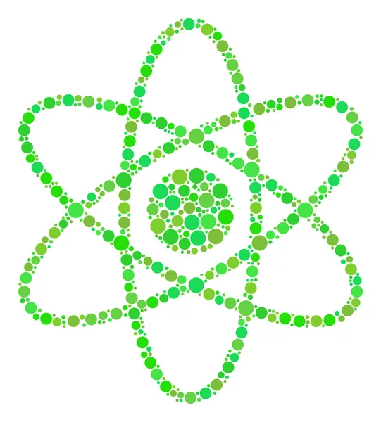 Atom sammansättningen av prickar — Stock vektor