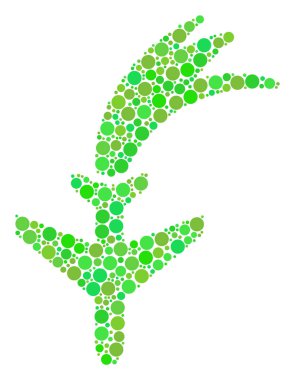 Düşen uçak mozaik nokta