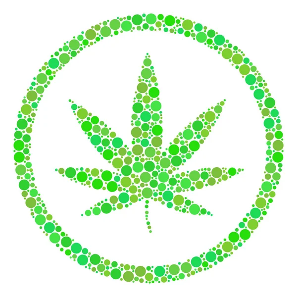 Cannabis Collage van stippen — Stockvector