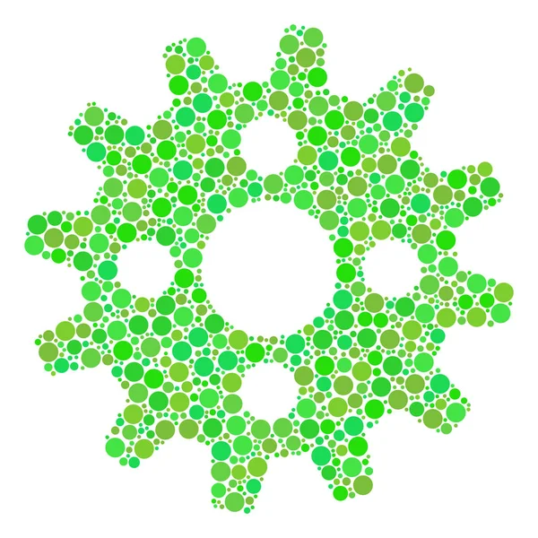 Cogwheel Composición de Círculos — Vector de stock