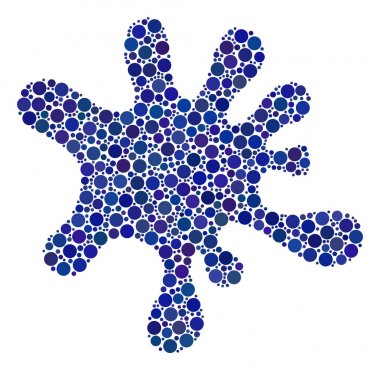 Kolaj doldurulmuş daireler bir leke