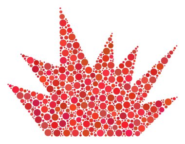 Patlama patlama mozaiği dolu daire