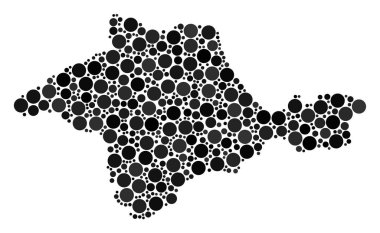 Crimea harita kompozisyon dolu daire