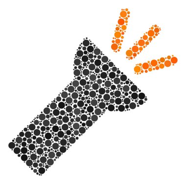 Elektrik Torch ışık dolu daireler bileşimi