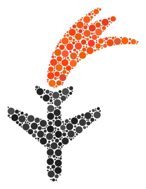 Düşen uçak kompozisyon nokta