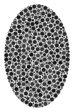 Nokta mozaiği dolu elips