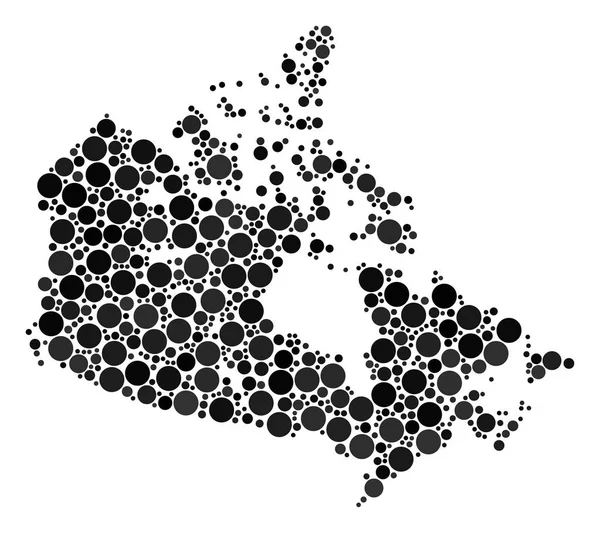Канаді карту колаж з крапками — стоковий вектор