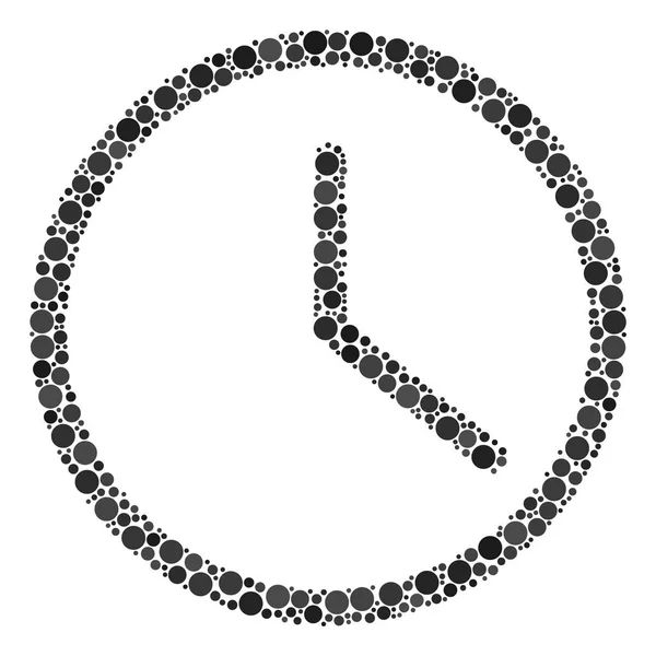 Reloj Collage de puntos — Vector de stock