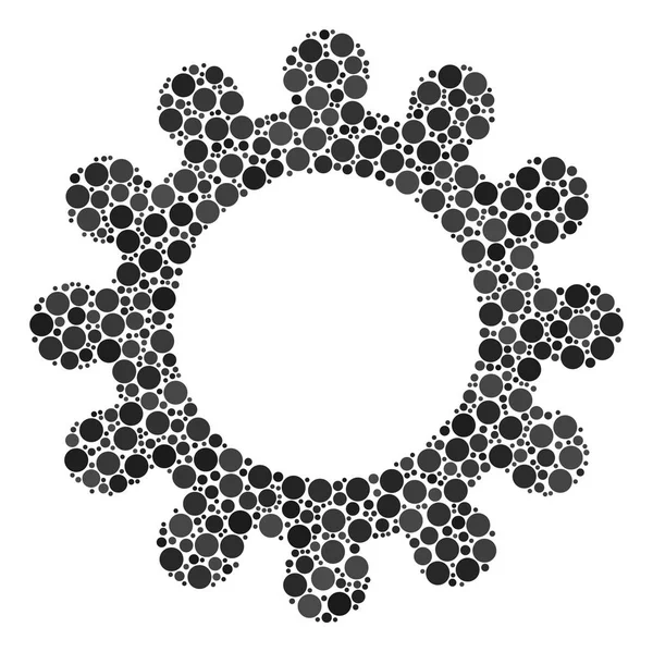 Cog Composición de los Círculos Llenos — Archivo Imágenes Vectoriales