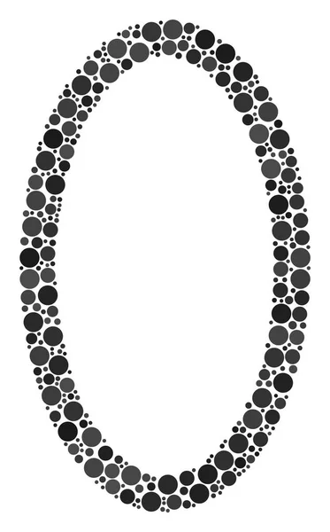 Ellipse de contour Composition des points — Image vectorielle