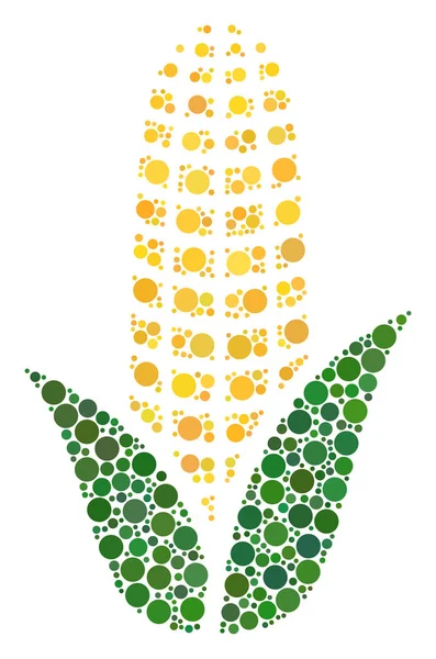 Corn Mosaic of Dots — Stock Vector