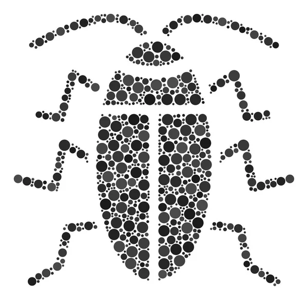 Cucaracha mozaika kruţnice — Stockový vektor