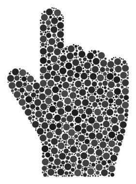 İşaret parmağı kompozisyon nokta