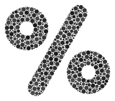 Doldurulmuş daireler yüzde mozaiği