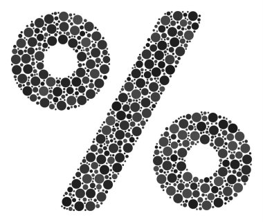 Doldurulmuş daireler yüzde kolaj