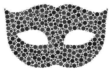 Gizlilik maskesi mozaik nokta