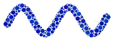 Sinusoid dalga mozaik nokta