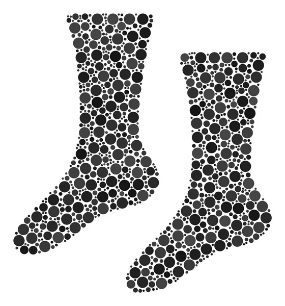 Ponožky koláž teček — Stockový vektor