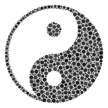 Yin Yang kompozisyon dolu daire