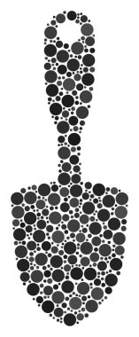 Kepçe kürek mozaik nokta