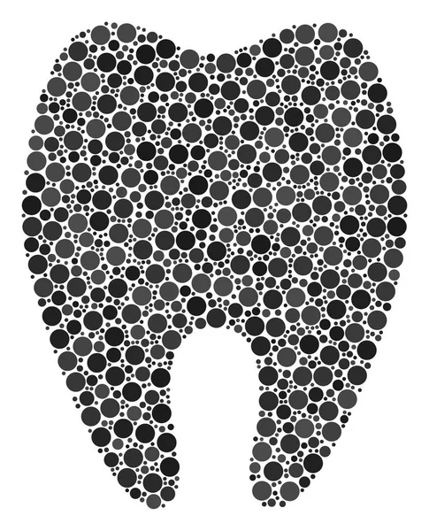 Mozaik Gigi dari Lingkaran Berisi - Stok Vektor