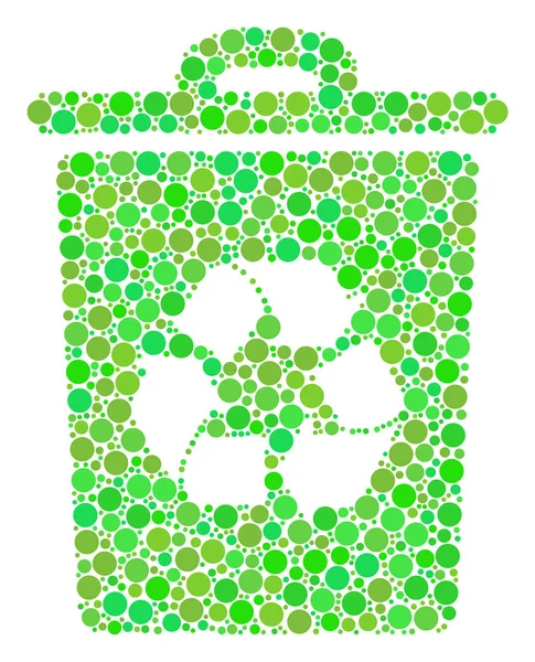 Recycle Bin Composition of Circles — Stock Photo, Image