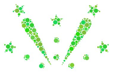 Havai fişek patlama kompozisyon nokta