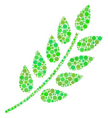 Yaprak şube kompozisyon çevrelerin