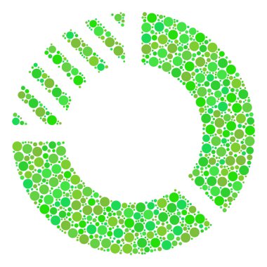 Nokta pasta grafiği kolaj