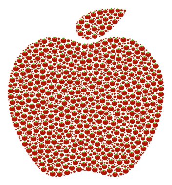 Apple kompozisyon domates