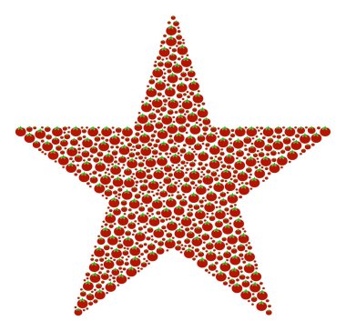 Domates konfeti yıldız bileşimi