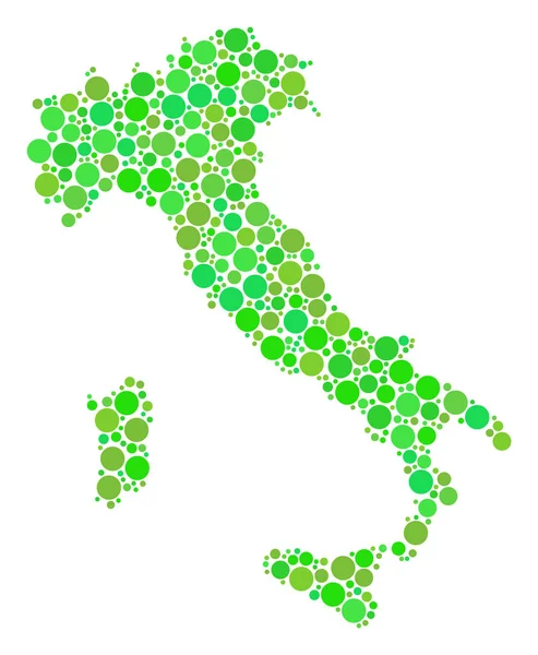 İtalya harita mozaik nokta